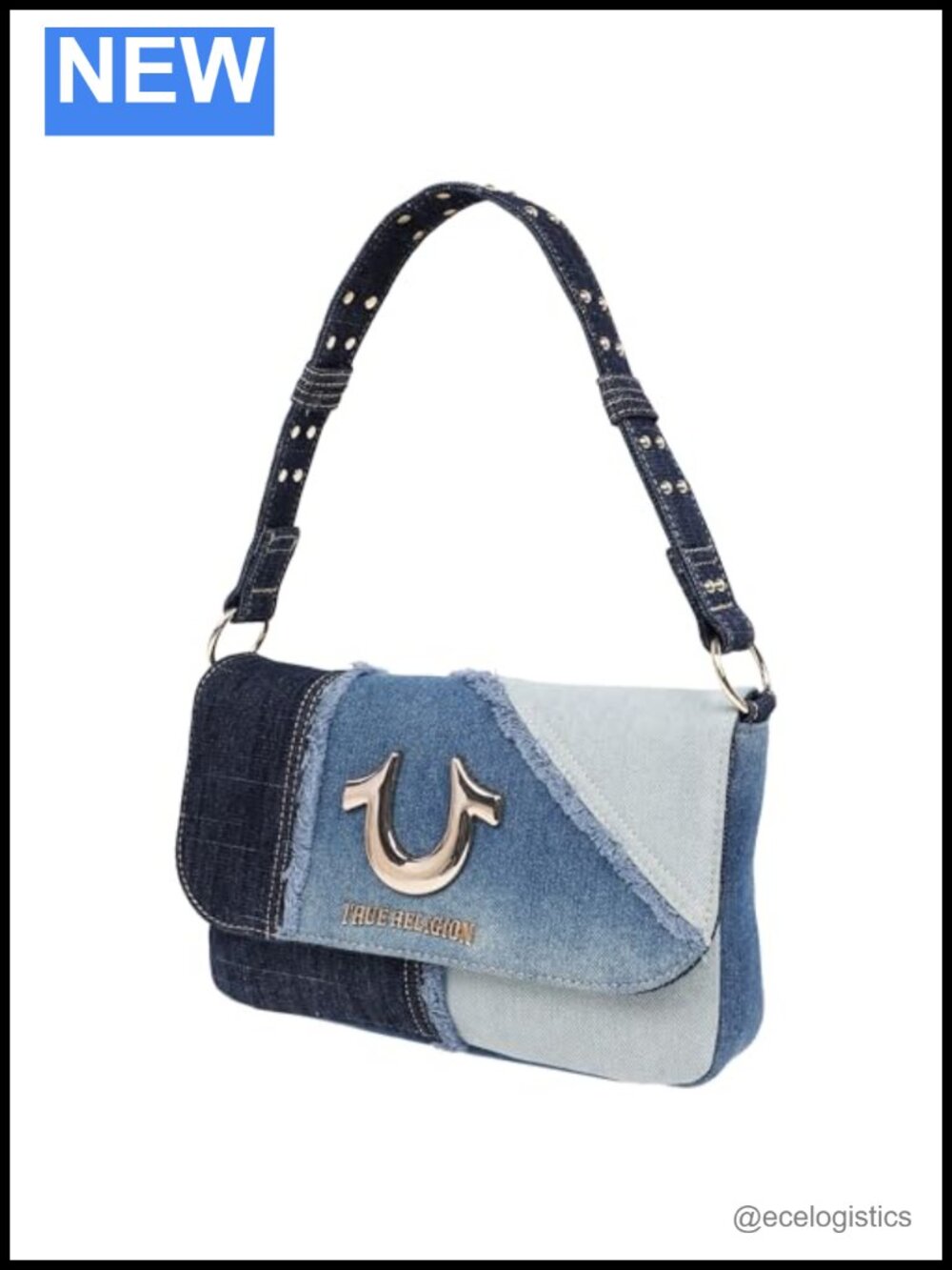Patchwork Denim Hobo Bag with Chain Strap Convertible Shoulder Purse